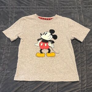 Disney Gray Tee with Mickey Mouse Graphic